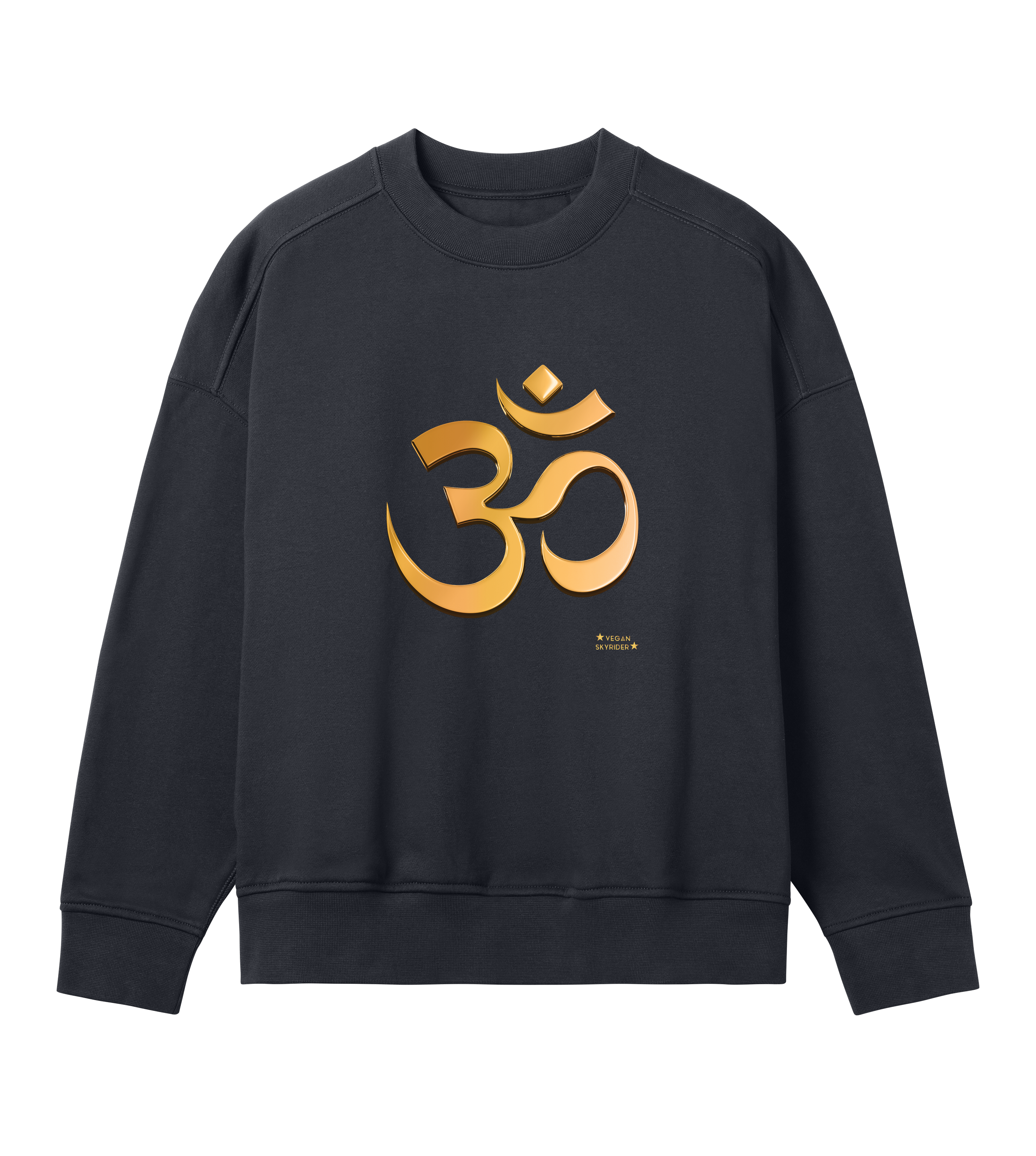 black-womens-boxy-unisex-organic-sweatshirt-om-symbol