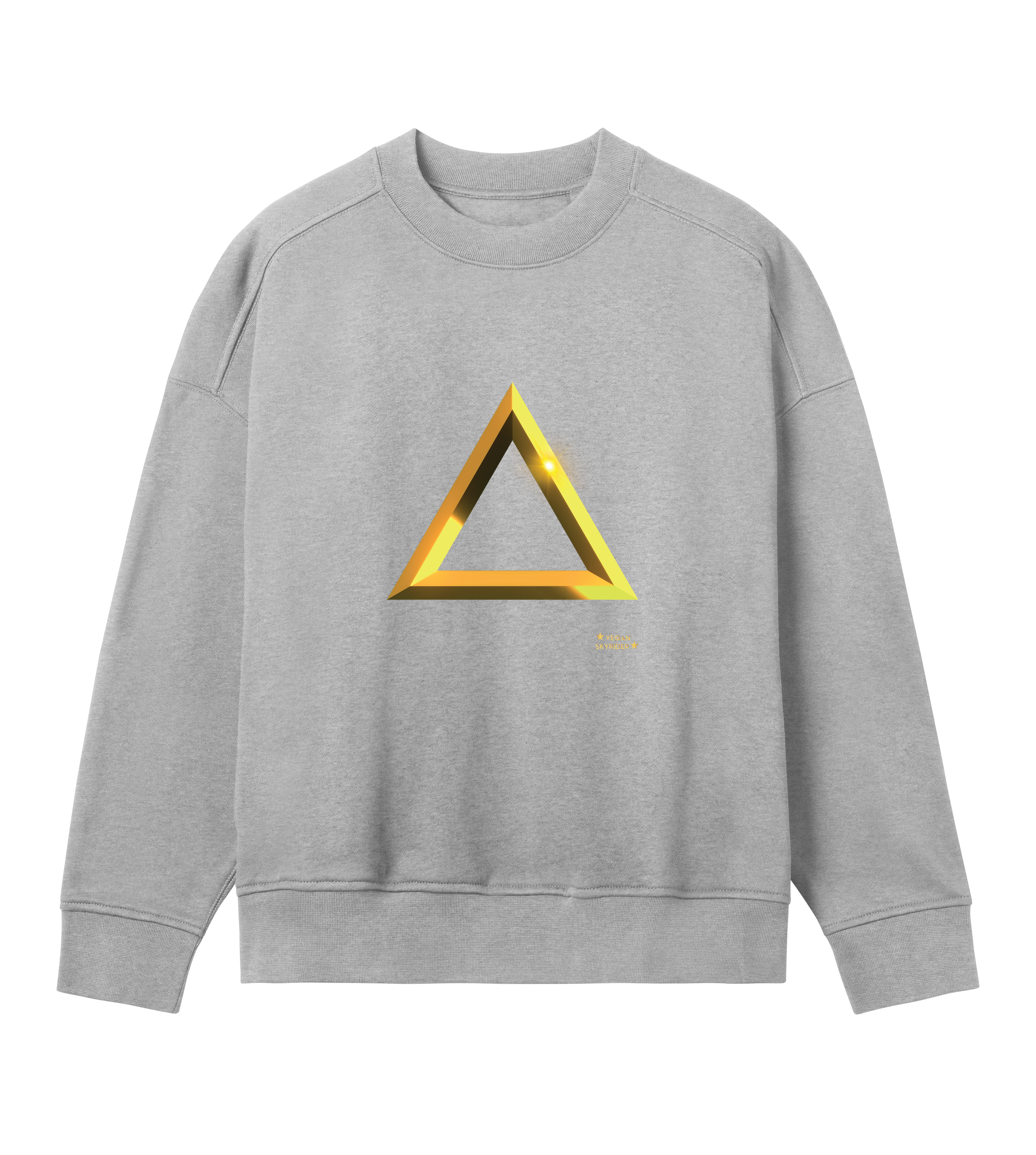 VeganSkyRider's Women's Boxy Sweatshirt with Golden Triangle Symbol
